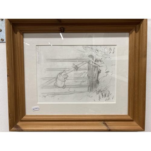 128 - E. H. Shepard. Prints: Framed prints all framed under glass, Christopher Robin, Pooh, Eeyore, Rabbit... 