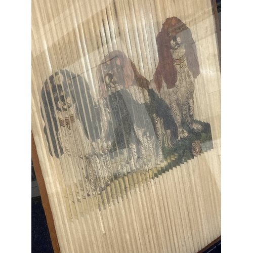 131 - English School: Rare Lenticular painting c1880-1890 (late Victorian) small tear and loss above image... 