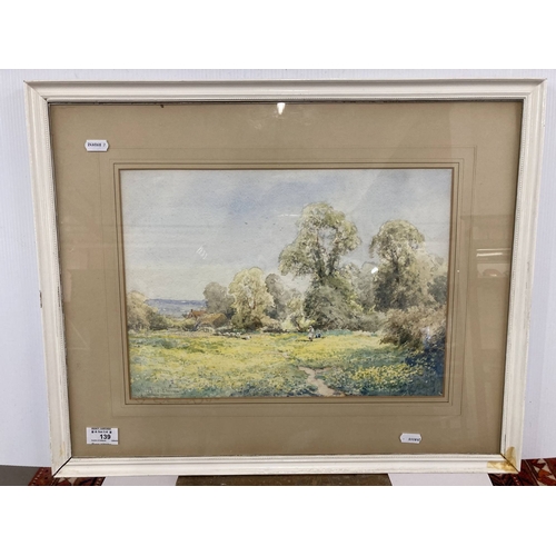 139 - Henry John Sylvester Stannard (1870-1951): Watercolour 'The Buttercup Bourton on the Water' signed l... 