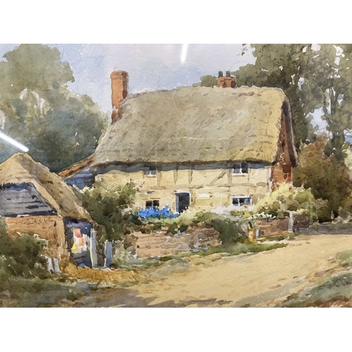 141 - Sylvester Stannard: Watercolour, Country Cottage, signed lower left, framed and glazed. 14¾ins. x 10... 