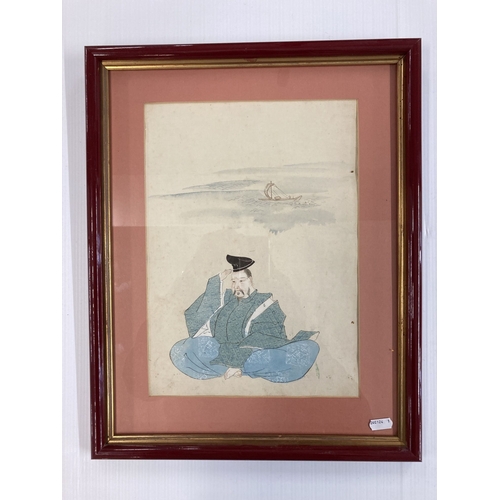 160 - 20th cent. Japanese Art: Watercolours all mounted and framed under glass, various sizes five of whic... 