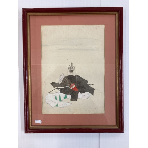 160 - 20th cent. Japanese Art: Watercolours all mounted and framed under glass, various sizes five of whic... 