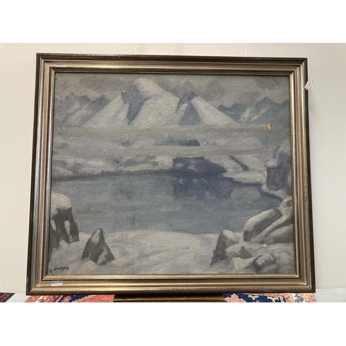 181 - Frank Spencer Budgen (1882-1926): Oil on canvas Polar Scene, signed lower left, framed. 23ins. x 20i... 