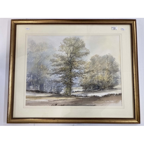 184 - English School: John R Harris English School: John R Harris. Watercolour 'Tall Oak' framed and glaze... 