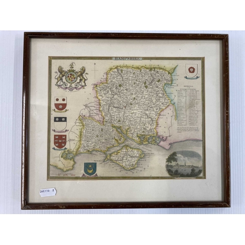 187 - Maps: Collection of four maps dating from the 17th century including William Kip of Wiltshire.... 