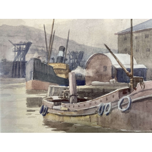 190 - Bristish School: Bristish School: S H Hancock (1871 - 1932) Watercolour, 'Steamboats on the Key side... 