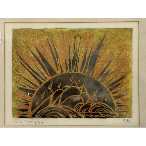 205 - Robin Baring (British 1931-) Limited edition coloured print 'Sunset' 1973 5/15, signed in pencil, pl... 