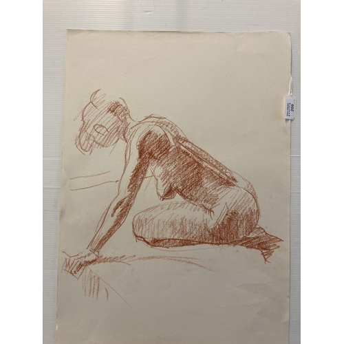 209 - Alec Wiles (1924-2021): Crayon on paper nude studies of a young woman, four signed, all unmounted an... 