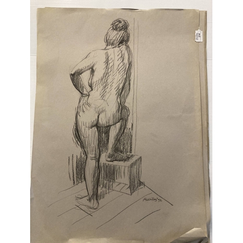 210 - Alec Wiles (1924-2021): Charcoal on paper studies of nude women signed lower right, unmounted and un... 