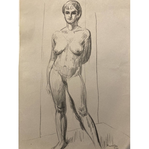 210 - Alec Wiles (1924-2021): Charcoal on paper studies of nude women signed lower right, unmounted and un... 