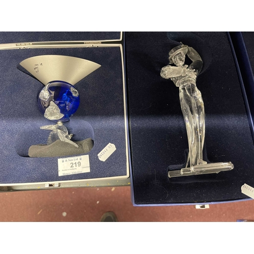 219 - Swarovski Crystal: 2000 'Crystal Planet' and 2003 'Magic of Dance Antonio' with certificate, both bo... 