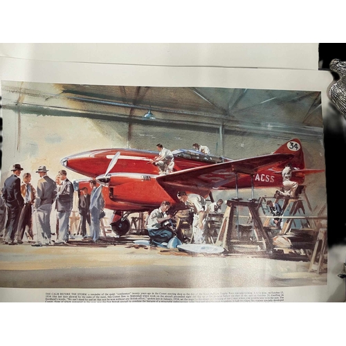 287 - Prints: Michael Turner aviation prints plus two others, Spitfires and Red Arrows. (7)