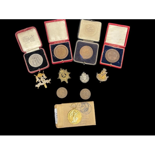 291 - Medals & Militaria: Great War Comm Medal marked silver, Royal Tournament Comm Medal, Great War Medal... 