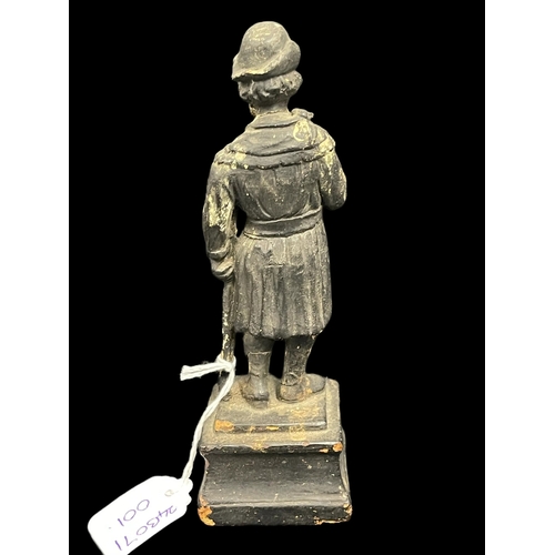 293a - Sculptures: Small plaster Maquette of a wounded soldier c1890-1900 with an inscription 'Wounded sold... 