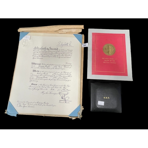 294 - Medals & Awards: A Member of The Order of The British Empire (MBE) with original Royal Mint box, tog... 