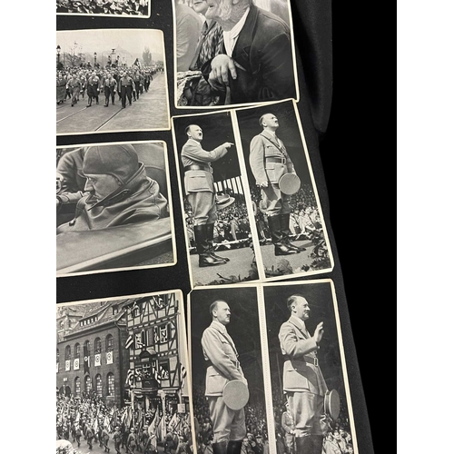 304 - Third Reich: Collection of oversize cigarette cards showing Hitler and The Reich. 6½ins. x 6½ins. (A... 