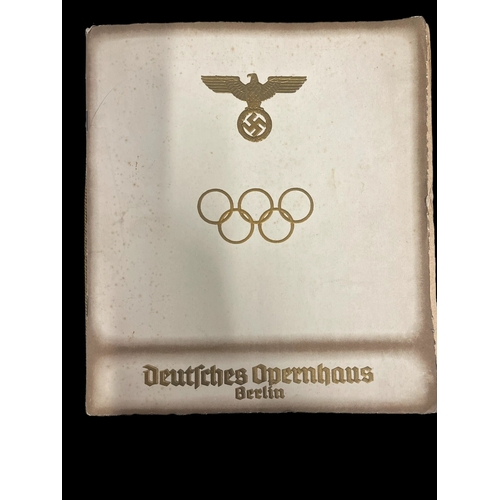 307 - Olympics/Third Reich: 1936 Olympics Berlin Opera House Programme featuring works from Wagner, plus a... 