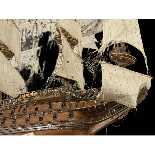 354 - 20th cent. Models: 20th cent. scratch-built model of a sixty-four-gun VASA Swedish man of war riggin... 