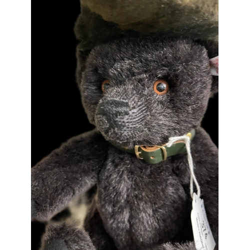 374 - Steiff Teddy Bears: Jack the rare black alpaca bear Limited Edition, no more were made after 31st De... 