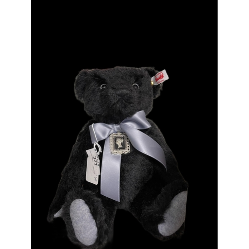 377 - Steiff Teddy Bears: Penny Black Bear 'Victoria' Limited Edition No. 123 boxed with paperwork.... 