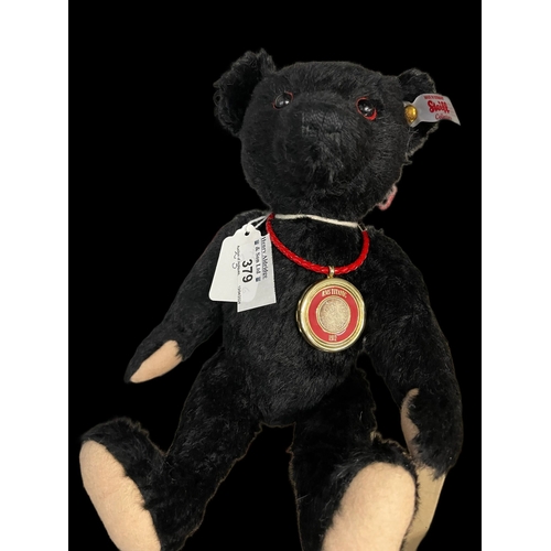 379 - Steiff Teddy Bears: Titanic Coin Bear Limited Edition 1912 mohair black, boxed with all paperwork an... 