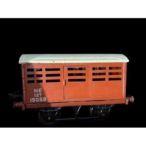 387 - Toys and Games: Early 20th cent. steam loco possibly Bassett Lowke with tender and brake van. Hornby... 