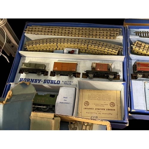 388 - Toys and Games: Hornby Dublo Boxed sets of Duchess of Atholl, LMS Passenger set blue box and freight... 