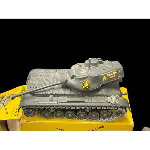 410 - Toys & Games: Solido 222 WWII German Tiger Tank, boxed Solido 202, WWII Patton M-47 tank boxed, Brit... 