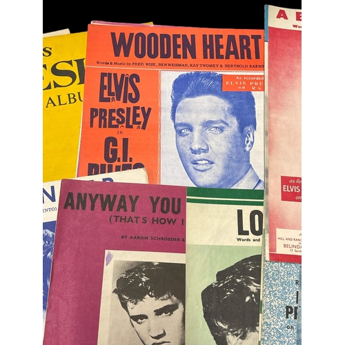 426 - Elvis Presley: Sheet music published 1950s hits include Houd Dog, Jailhouse Rock, Wooden Heart, It's... 