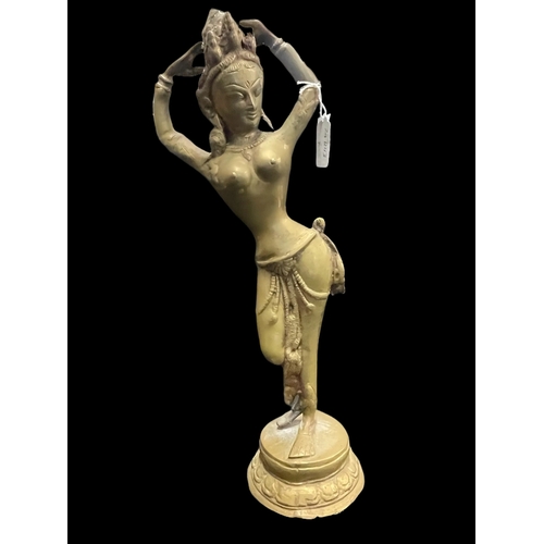 520 - Sculptures: 20th cent. Hollow cast bronze female Indian dancer 'Parvati'. 47cm.