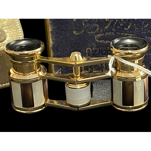 558 - Mid 20th cent. Bowini opera glasses with case and box.