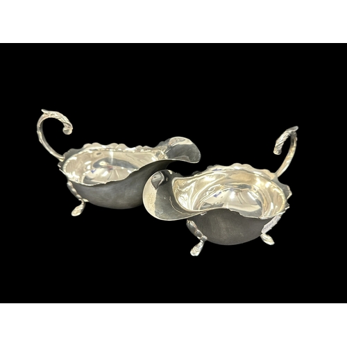 640 - Silver Plate: Flying handle sauce boats on three hoof feet, tapering tankard x 2 plus other plated i... 