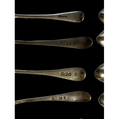 719 - Hallmarked Silver: Hallmarked Silver: Flatware, twenty-three assorted tea and coffee spoons, 9.9oz.... 