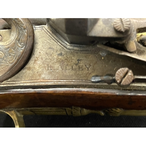 305 - Antique Weapons: 19th cent. Irish flintlock blunderbuss, stamped Alley, Dublin. DC3356 with proof ma... 