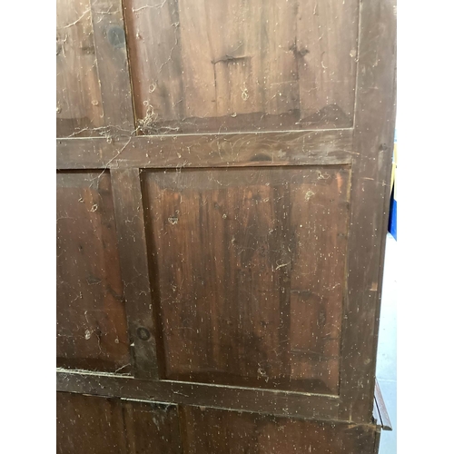 100 - Early 19th cent. Mahogany glazed bookcase (1 glass pane A/F). 114cm x 59cm x 219cm.