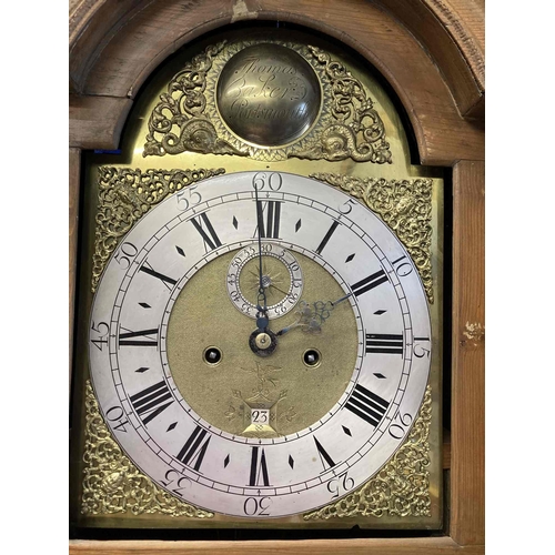 125 - Clocks: AN OAK AND PINE LONGCASE CLOCK INSCRIBED THOMAS BAKER, PORTSMOUTH, LATE 18TH CENTURY the bra... 