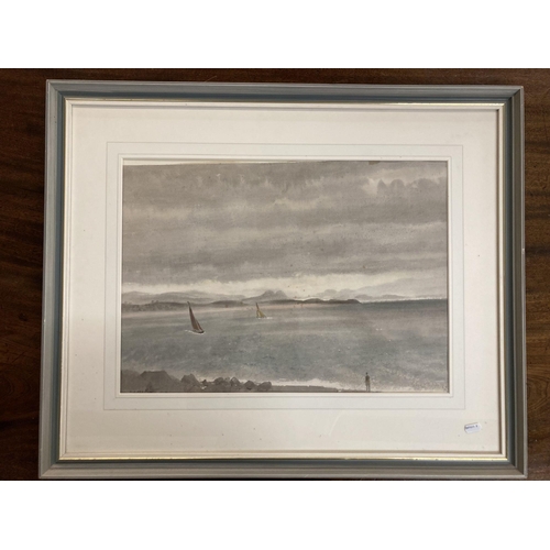 161 - Roland Vivian Pitchforth RA (1895-1982): Watercolour beach and yachts plus one other, 38cm x 56cm an... 