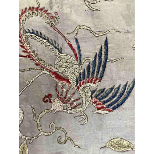 174 - Textiles: Silk embroidered wall hanging from Singapore c1860-1890 by the Paranakan people, decorated... 