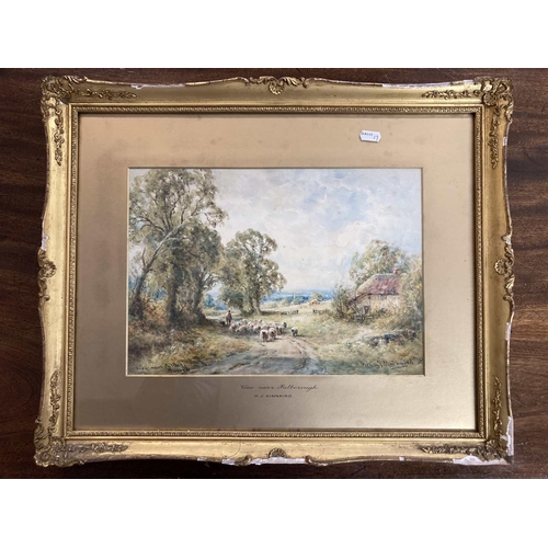 196 - Watercolours 'A View Near Pulborough' and 'Old Mill Near Winchester', both signed lower right and ti... 