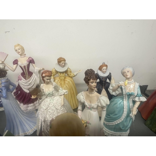 225 - Ceramics: Franklin Mint figures, 