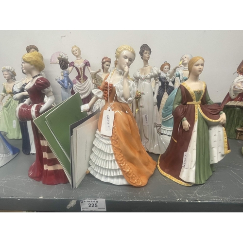 225 - Ceramics: Franklin Mint figures, 