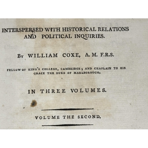 298 - Antiquarian Books: Travels into Poland, Russia, Sweden and Denmark. Coxe, William (1748-1828) printe... 