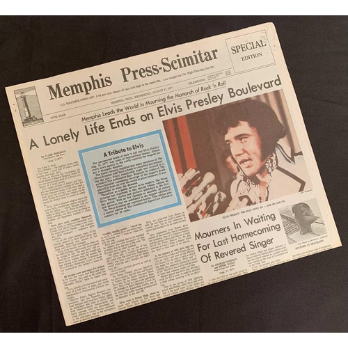 379 - Elvis/Music: Original Special Edition Memphis Press-Scimitar Special Edition, Memphis Tennessee, dat... 