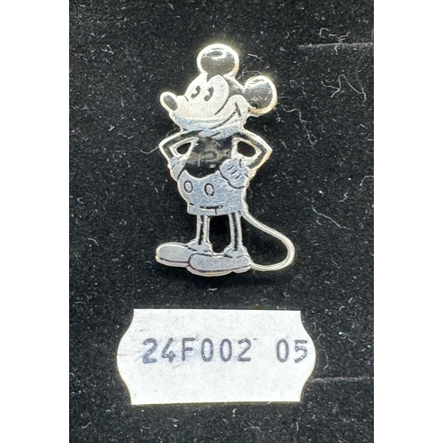 725 - Jewellery: A Charles Horner Mickey Mouse white metal brooch, highlighted with black enamel. 3.0cm.... 