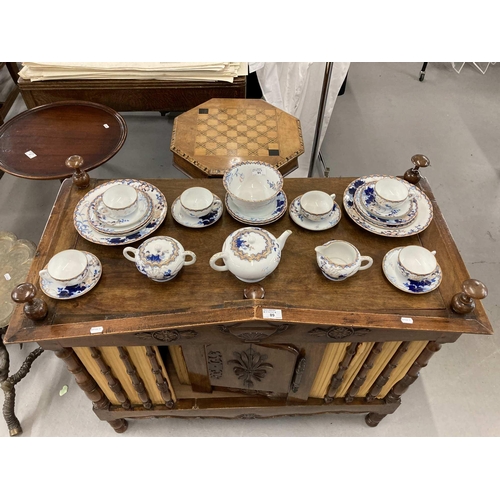 89 - 19th cent. Elements and later French walnut food hutch with a hinged top, the classical pediment abo... 