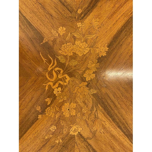 105 - Furniture: Furniture: FRENCH KINGWOOD SERPENTINE CENTRE TABLE IN LOUIS XV STYLE LATE 19TH CENTURYthe... 