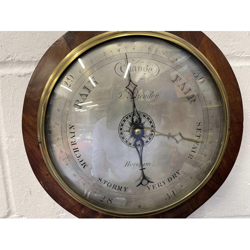 126 - Scientific Instruments: Scientific Instruments: Mahogany cased wheel barometer by John Bromley, born... 