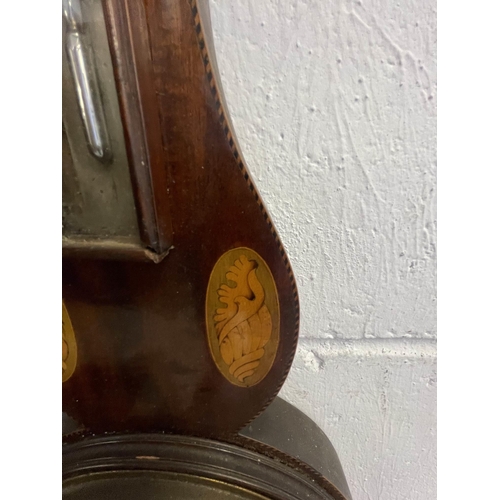 127 - Scientific Instruments: Scientific Instruments: George III aneroid barometer c1790-1800, mahogany ca... 