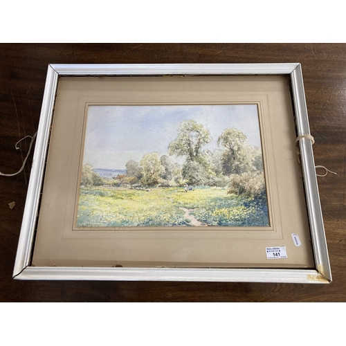 141 - Henry John Sylvester Stannard (1870-1951): Watercolour 'The Buttercup Bourton on the Water' signed l... 