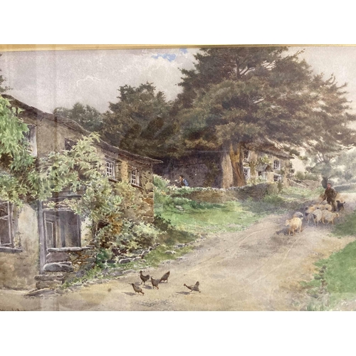 148 - Cyril Ward (1863-1935): Cyril Ward (1863-1935): Watercolours of a rustic scene, signed and dated, a ... 